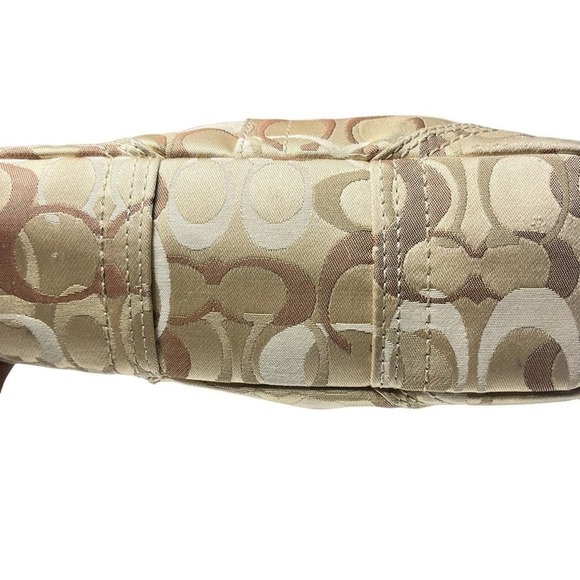 Coach‎ Chelsea Optic Signature Hobo Handbag Tan Brown - Picture 8 of 8